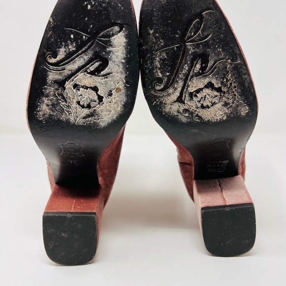 Free People Ankle Boots in Pink Velvet - Picture 13 of 15